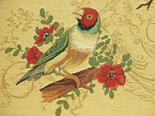 18" 45CM TROPICAL BIRDS SERIES, LOVE BIRDS BELGIAN TAPESTRY CUSHION COVER, 5129 - Picture 8 of 10