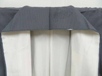 4509T09z840 Japanese Kimono Silk TSUMUGI Butterfly Gray | eBay