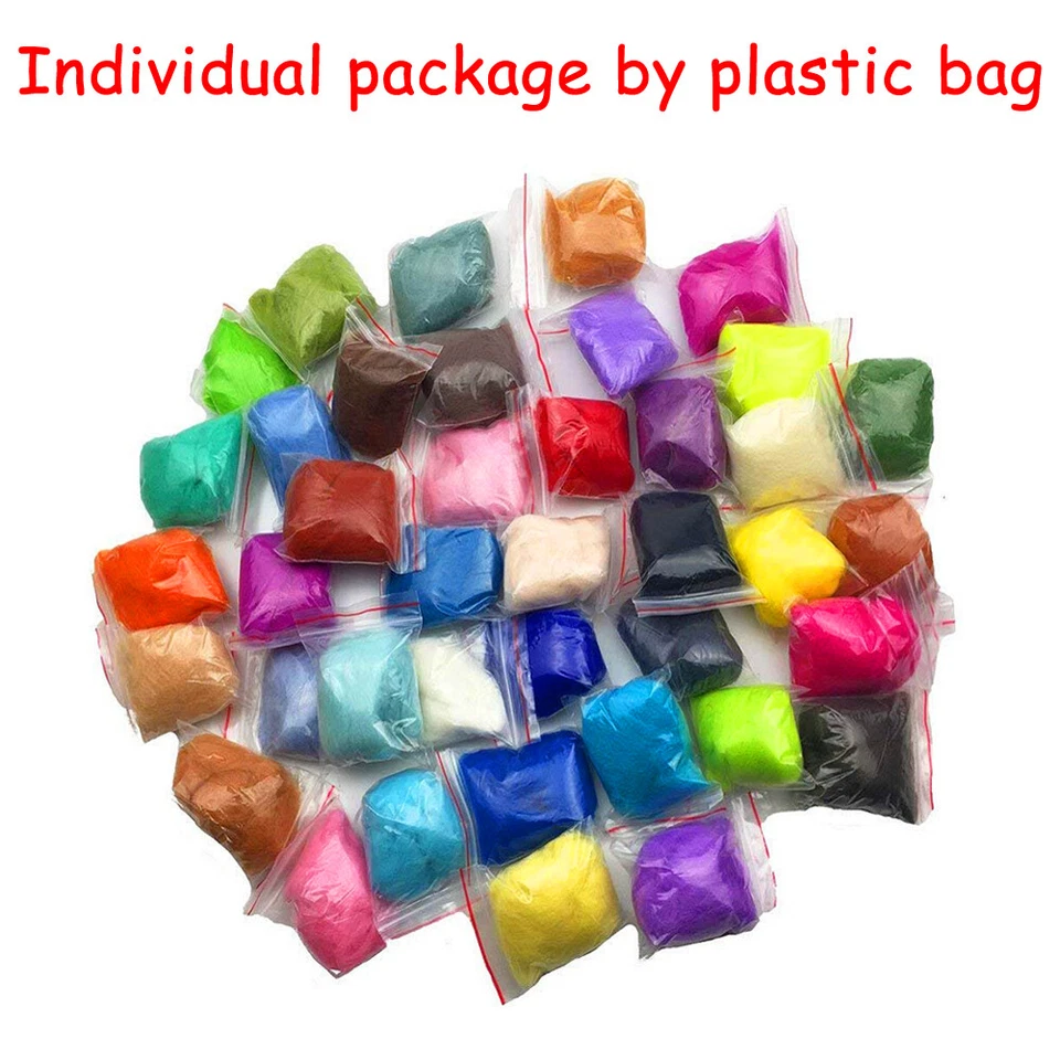 8 Pack Needle Felting Wool Roving 10g x 8 Colors 80g Merino Wool 19 Microns (B) - Image 3 of 4