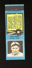 1934 Diamond Match Co. Matchbook Cover Silver Border Baseball Mark Koenig NM