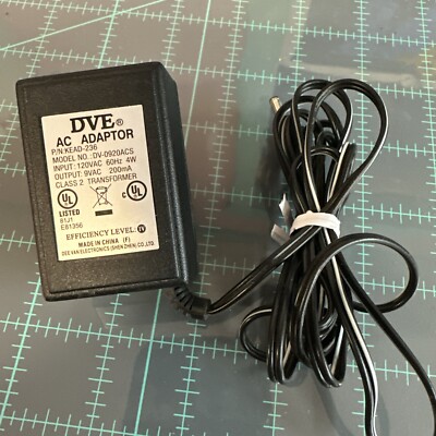 DVE DV-1250 12VDC 500mA AC/DC Power Adaptor