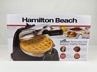 Hamilton Beach 26031 Belgian Waffle Maker with Removable Nonstick Plates Black