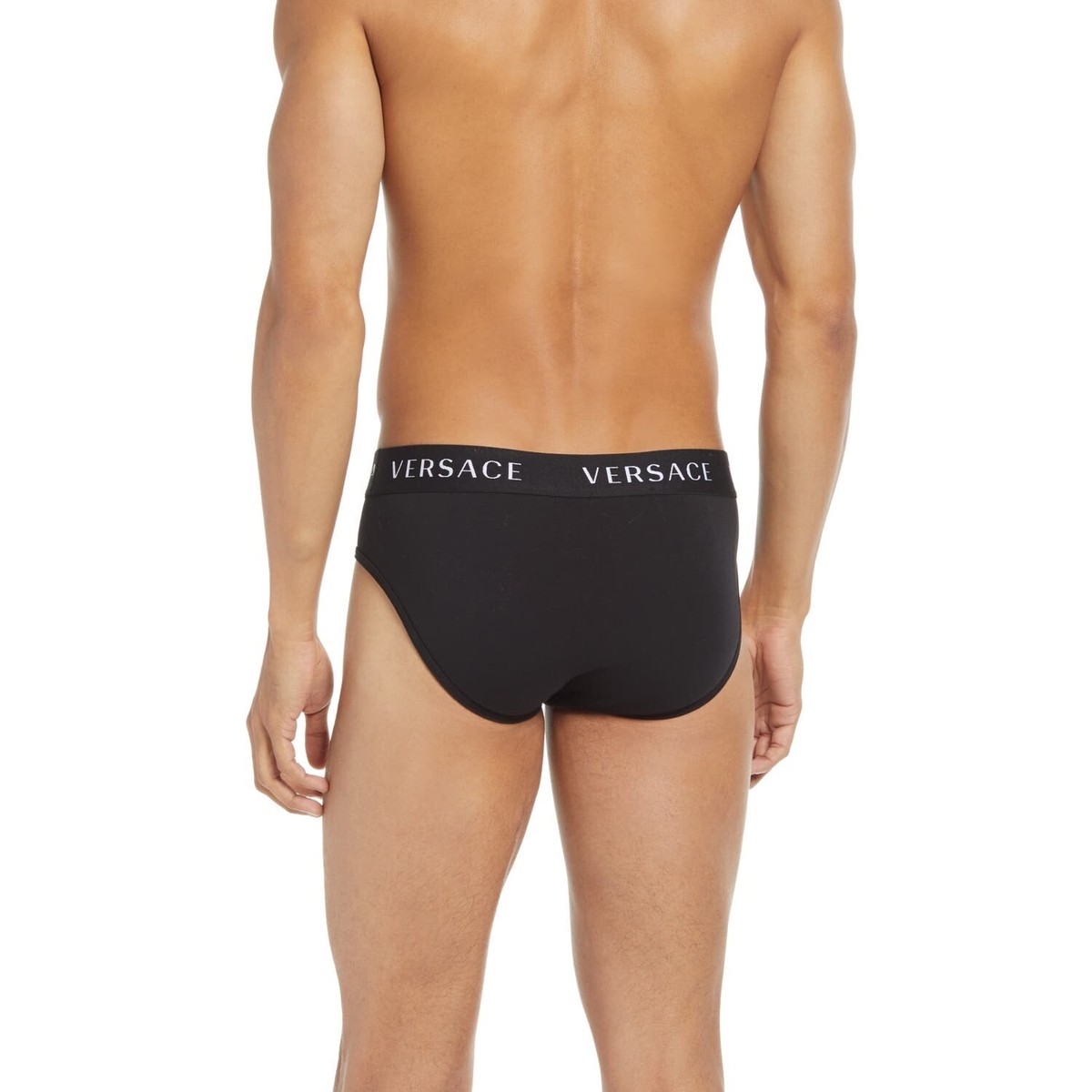Versace 268939 Men's 2-Pack Briefs Underwear Black Size 5 | eBay