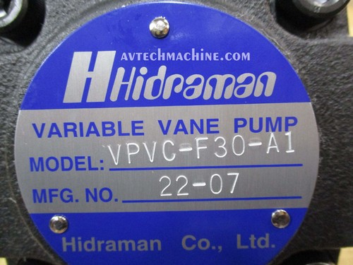VPVC-F30-A1 Hidraman Hydraulic Variable Van Pump Max. Pressure 18Kg - Picture 4 of 6