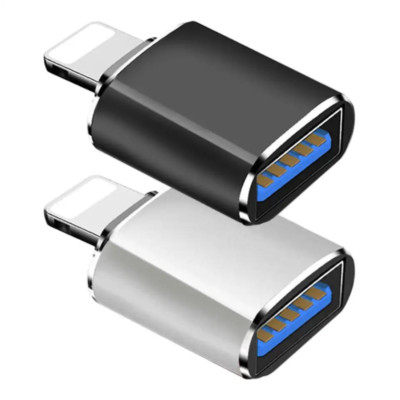 USB A OTG Adapter für Apple   Datenadapter für iPhone/iPad 12 14 Pro Max   Grau