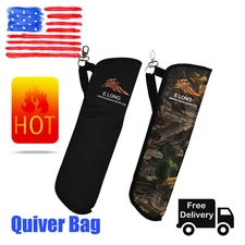 Archery Arrows Quiver Holder Side Bag for Outdoor Targets Shooting Hunting BK/CM