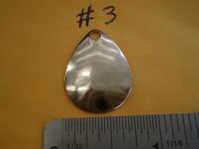 50 PCS. SMOOTH COLORADO BLADES, #3 NICKEL ''MAKE SPINNERS''