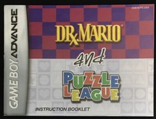 Dr. Mario / Puzzle League Gameboy Advance, 2005 Instruction GBA MANUAL ONLY