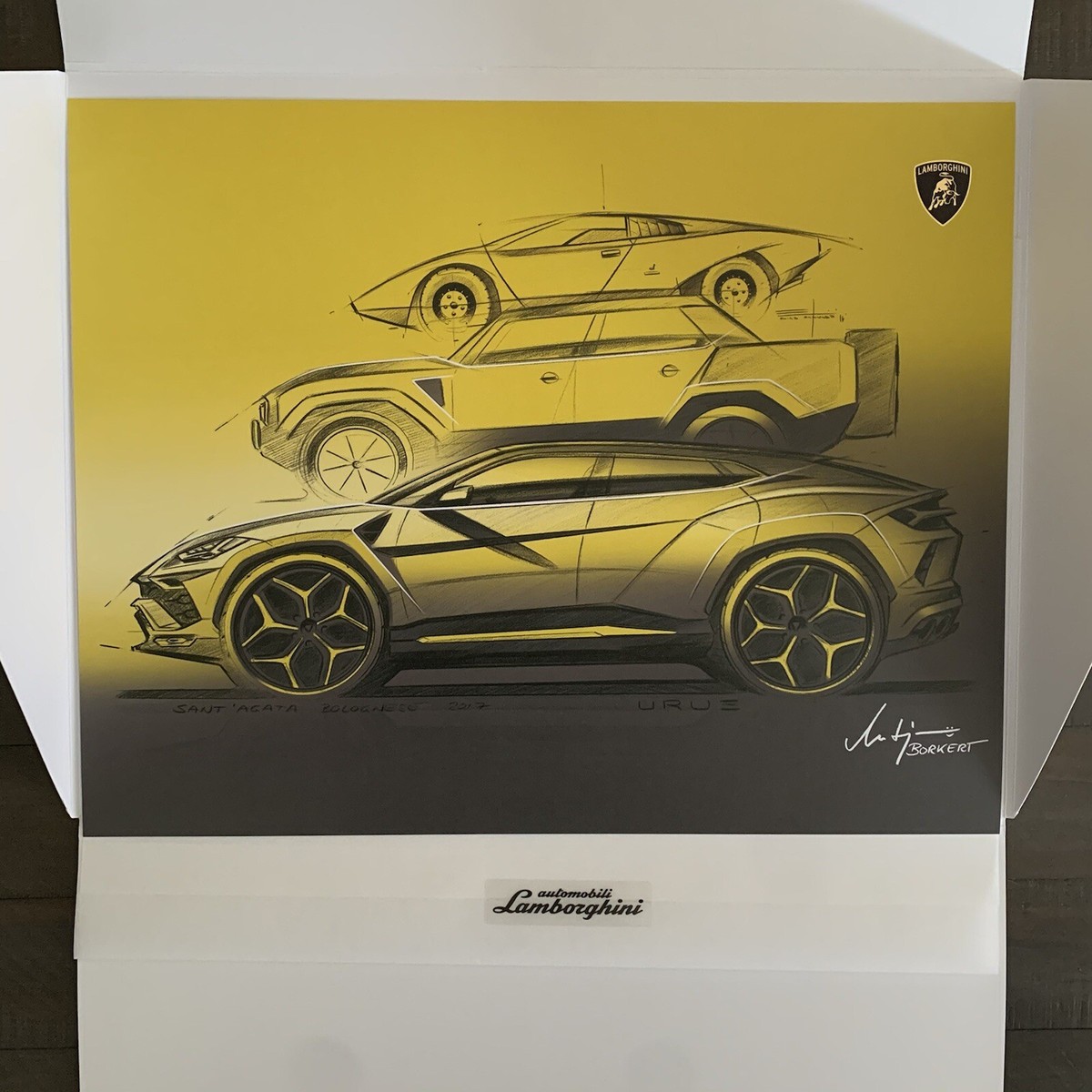 2018 2019 2020 2021 Lamborghini Urus Factory Artwork Sketch