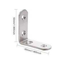 Bracket Corner Brace Joint Wall Shelf Suppourt L Shape Stainless Steel 50mm