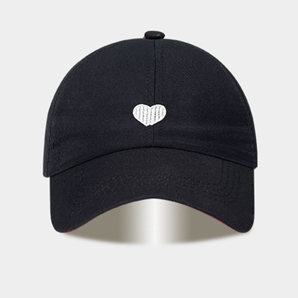 Women\'s Black Lovb Embroidery Backless Ponytail Adjustable Elastic Baseball Cap Womens Ponytail Baseball Caps Love Embroidery Summer  main image 3