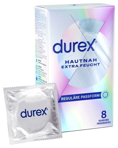 Durex 8 Hautnah Extra Feuchte Kondome Verhütungsmittel extra dünn und zart 56 mm Durex 8 Hautnah Extra Feuchte Kondome Verhütungsmittel extra dünn und zart 56 mm