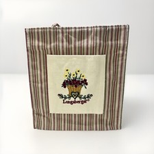 Longaberger Basket HOMESTEAD FLORAL STRIPE TOTE HANDBAG NEW IN BAG