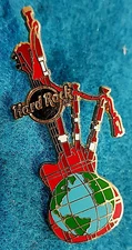 RARE HAMISH DODDS CEO STAFF SCOTTISH TARTAN BAGPIPES GUITAR Hard Rock Cafe PIN