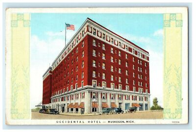 #ad #ad c1920s Occidental Hotel Muskegon Michigan MI Unposted Vintage Postcard $5.97