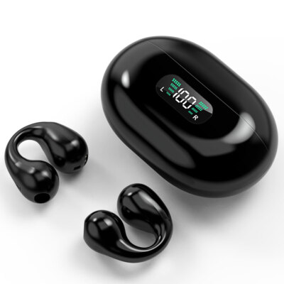 2025 Wireless Ear Clip Bone Conduction Headphones Bluetooth 5.3 Earbuds Sport
