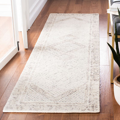Safavieh Hand Tufted Abstract Collection Ivory / Grey Area Rugs - ABT345F
