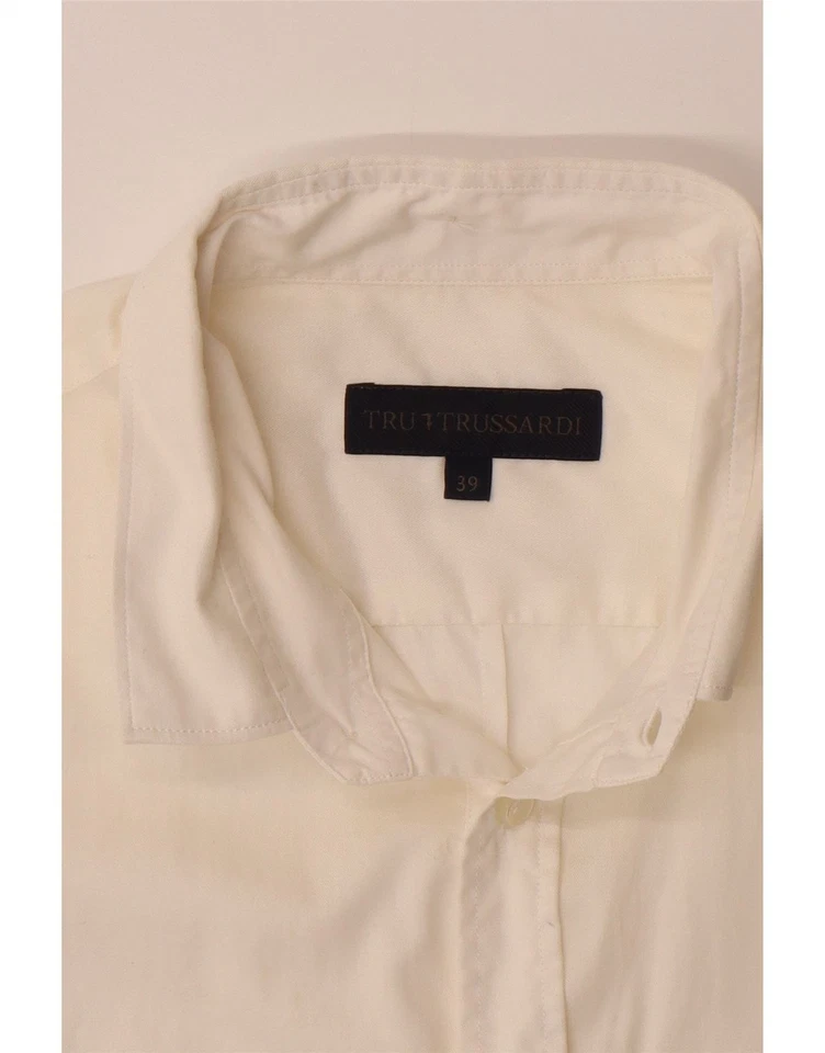Мужская рубашка TRUSSARDI размер 39 средний белый CH20 - Изображение 4 из 4