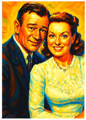 JOHN WAYNE & MAUREEN O'HARA * Fun Novelty * CELEBRITY * Art Card * ATC ACEO