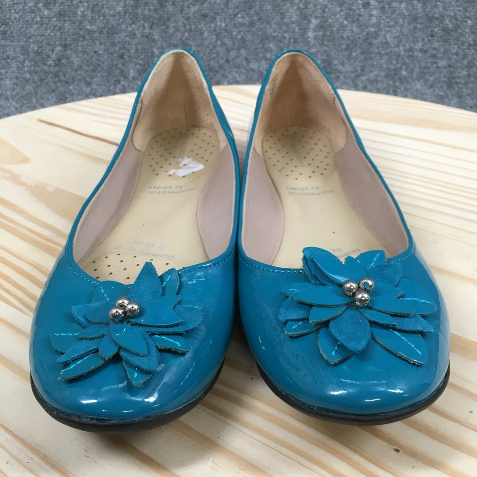 Zapatos Rockport Mujer 9 M Ballet Pisos Cuero Turquesa Sin Cordones Informales Cómodos Foto 4 de 4