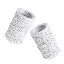 2 Rolls Floral Wire - Paper Covered Craft Twine 50m/164ft 1mm - Wired Twine for