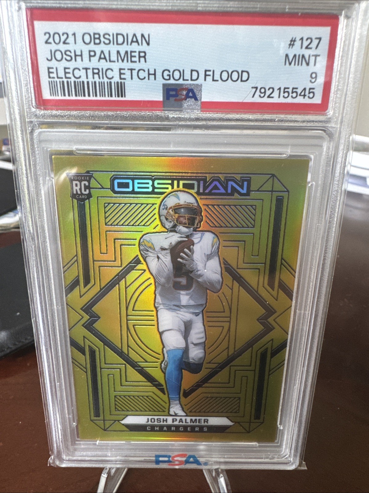 Josh Palmer Panini Obsidian #127 Gold Flood Electric Etch
