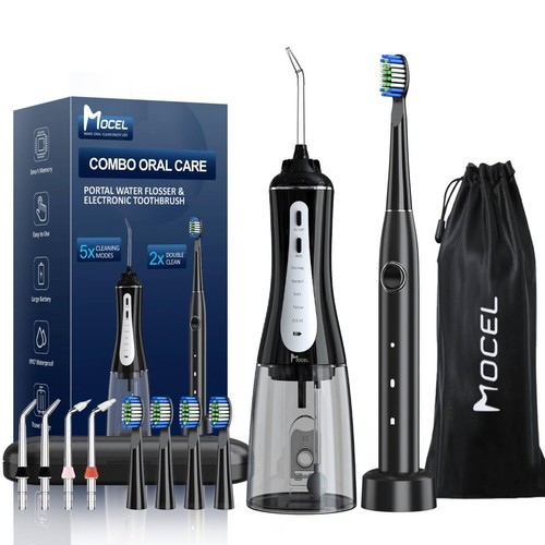 Water Dental Flosser and Electric Toothbrush Combo - Portable Oral ...