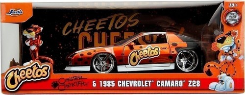 Jada Toys Cheetos 1:24 1985 Chevy Camaro Z28 Die-Cast Car & 2.75" Chester... - Picture 2 of 8