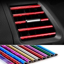 10PCS Car AC Vent Trim Strips  U-Shaped Soft Interior Decorative Accessories Ki