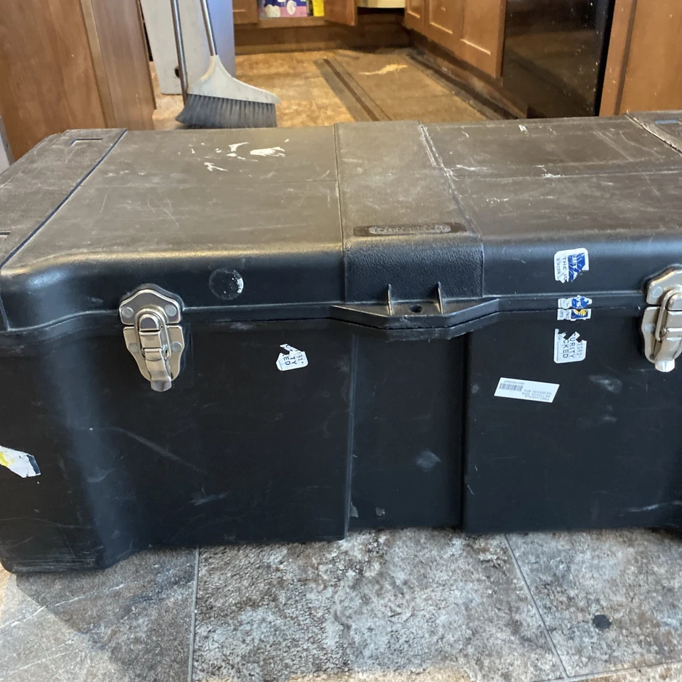 Contico Deluxe Trunk Locker Black Tool Box Storage Container 32x17x12.25 Inches - Image 2 of 4