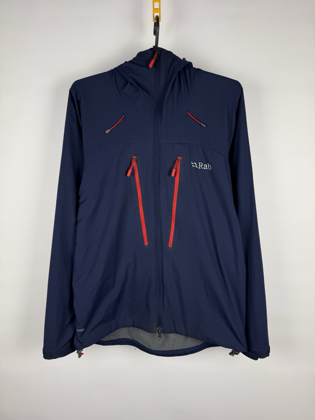 Rab Vapour-Rise Alpine Jacket Mens Medium Blue Softshell Hooded Hiking