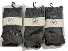 Calcetines De Futbol Negro Para Ni os. Paquete de 3 unidades Marca Avi a