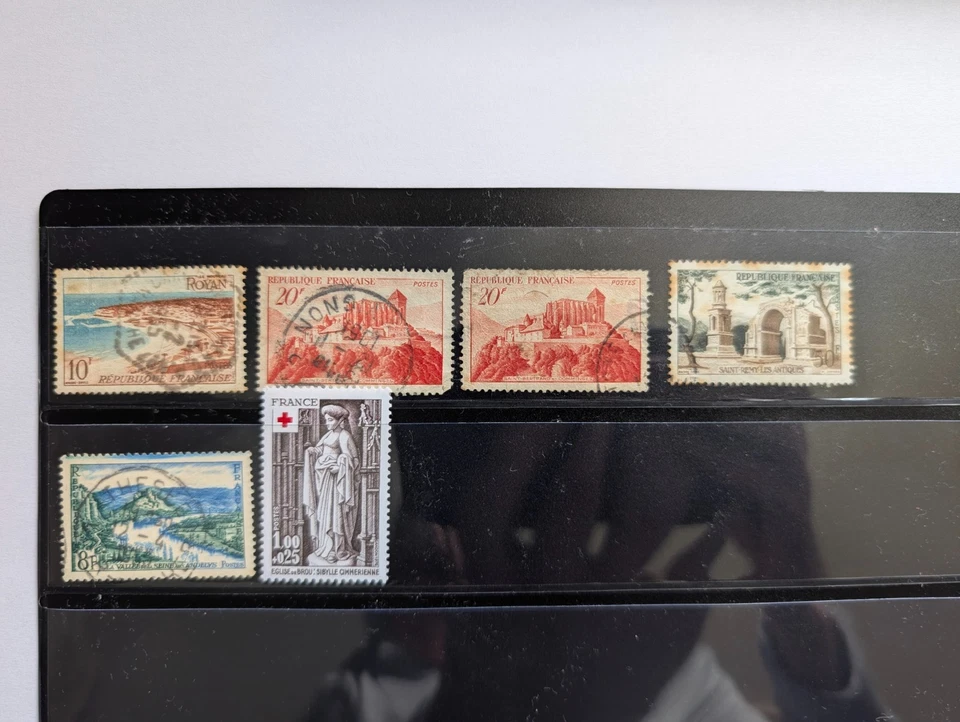 Lot timbres France oblitérés – 6 timbres (dont 1 neuf) - Photo 1/1