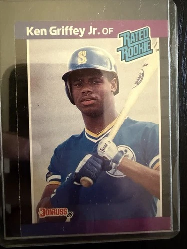 1989 Donruss - Rated Rookie Ken Griffey Jr #33 *Denotes* on Back (RC)