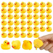 50Pack Mini Rubber Ducks, Rubber Duck Bulk Float Duck Baby Bath Toy, Shower Birt
