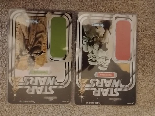 Vintage StarWars Figure Card Backs Sand People And Stormtrooper Kenner 1977/78