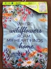 Brand New - Meadow Creek Where Wildflowers Roam Double Sided Garden Flag - 18"