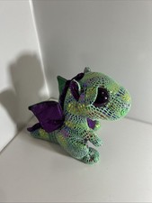 Ty Cinder Plush Stuffed Animal Green/Purple Dragon Dinosaur Purple 6"🔥
