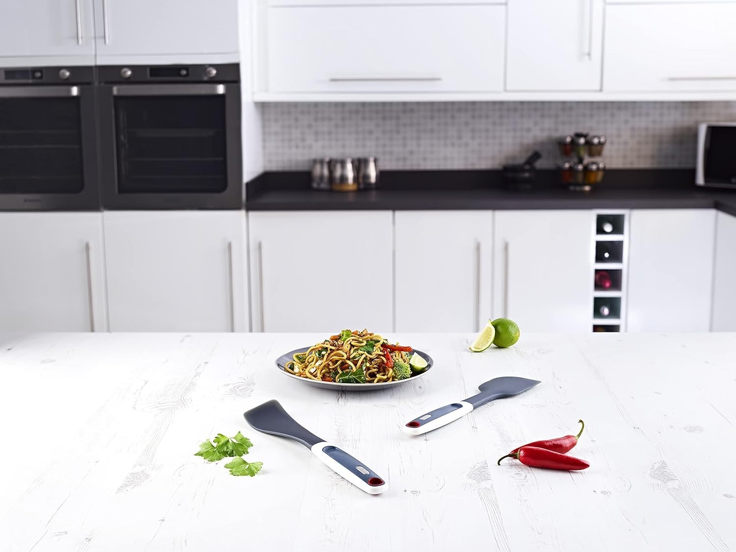 Easy Lift Turner Silicone Spatula - Angled Head for Easy Food Turning - 11.5In R