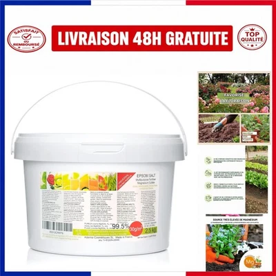 Sel d’Epsom Engrais Jardin 2,5 kg Magnésium Plantes Pelouse Potager - Photo 1/4