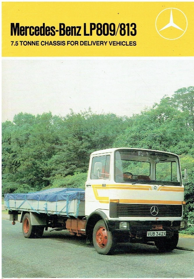 Mercedes Benz LP809 & LP813 4x2 Starr LKW Orig. 1983 FABRIK UK VERKAUFSPROSPEKT - Bild 1 von 1
