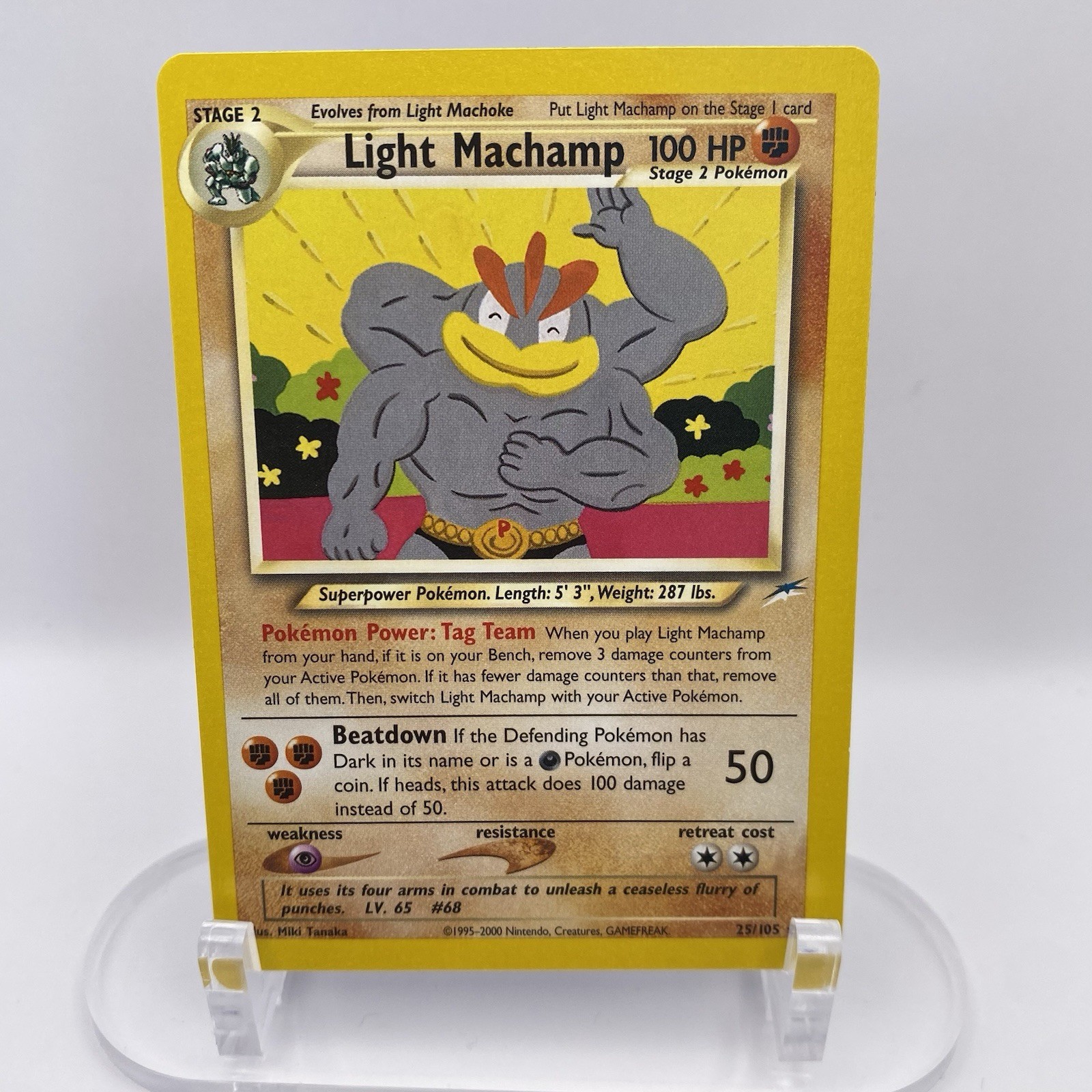 Light Machamp 25/105 Neo Destiny NM Rare WOTC Pokémon TCG Vintage Single