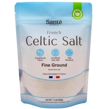 Sante Fine Ground Sea Salt From the Celtic Sea - 1.1lb (18oz) Unrefined French S