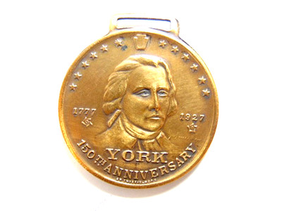 1927 bronze fob:  150th anniversary of York, PA & Continental Congress sessions