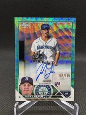 2023 Topps Chrome Jack Larsen Aqua Wave Auto /199 RC Seattle Mariners