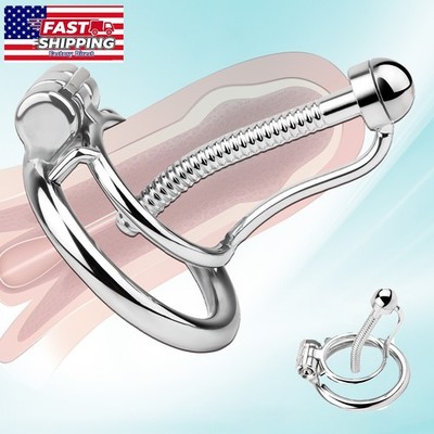 Locking Tube Male Long Chastity Cage Stainless Steel Designed Stretcher Device