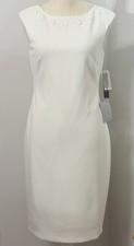 NWT New Tahari Arthur S Levine Sleeveless Dress Sheath Crepe Dress 4 Petite 4P