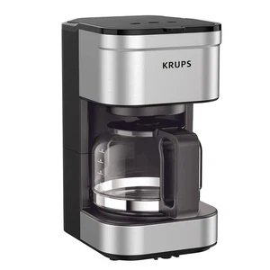 KRUPS Simply Brew Compact 5 Cup Coffee Maker: Stainless Steel 5-Cup, Silver