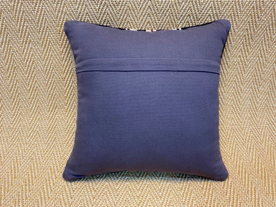 kilim pillow cover navy color pillow case vintage pillow sofa throw pillow - Image 3 of 3