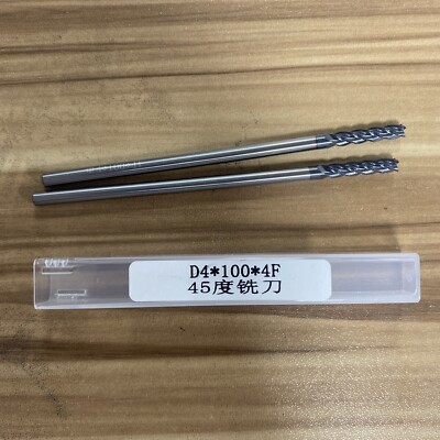 End Mill 1pc HRC45 Tungsten Carbide 4-Flute End Mill CNC Milling Cutter 6mm Diameter X 100mm